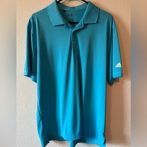2/$35 Turquoise Adidas Golf Polo Size Lg.